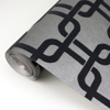 Picture of Waldorf Charcoal Flocked Links Wallpaper
