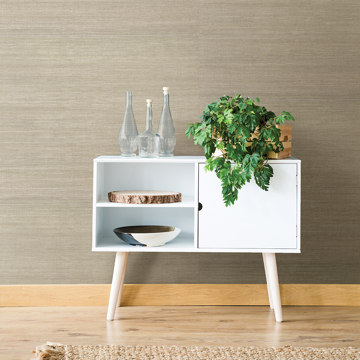 Show details for Galan Silver Grasscloth Wallpaper