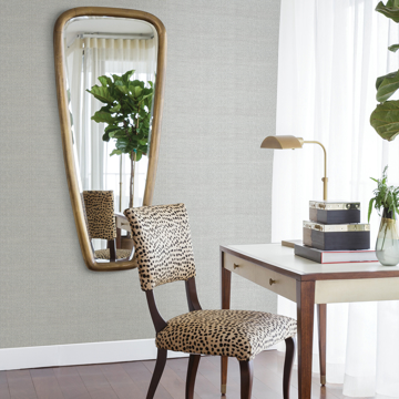 Show details for Wancahi Grey Grasscloth Wallpaper
