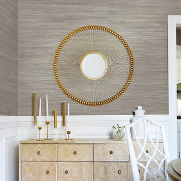 Show details for Tagum Grey Grasscloth Wallpaper