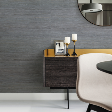 Show details for Shandong Slate Grasscloth Wallpaper