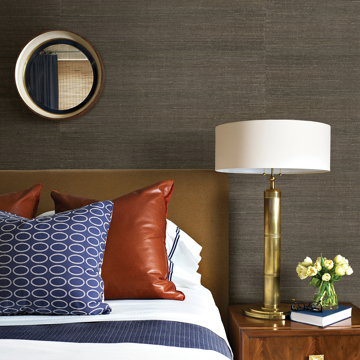 Show details for Ming Taupe Grasscloth Wallpaper