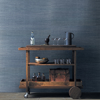 Picture of Lamphu Blue Grasscloth Wallpaper