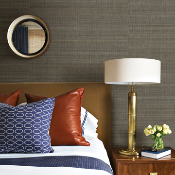 Show details for Tiemao Brown Abaca Grasscloth Wallpaper
