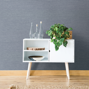 Show details for Essence Light Blue Linen Texture Wallpaper