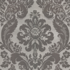 Picture of Shadow Grey Flocked Damask Wallpaper