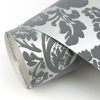 Picture of Shadow Grey Flocked Damask Wallpaper