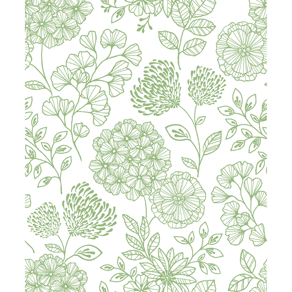 Picture of Ada Green Floral Wallpaper