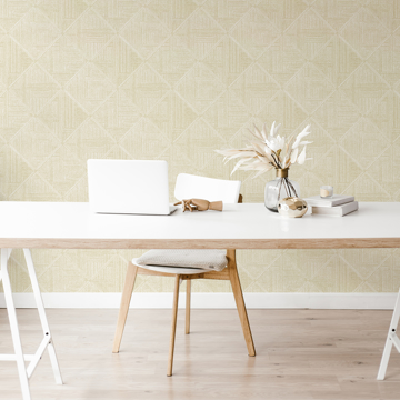 Show details for Cade Yellow Geometric Wallpaper