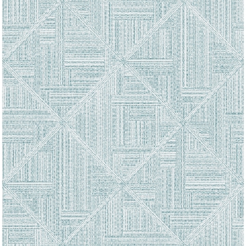 Picture of Cade Teal Geometric Wallpaper