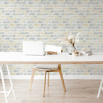 Show details for Brynne Yellow Watercolor Wallpaper