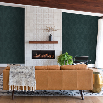 Show details for Kachel Teal Geometric Wallpaper