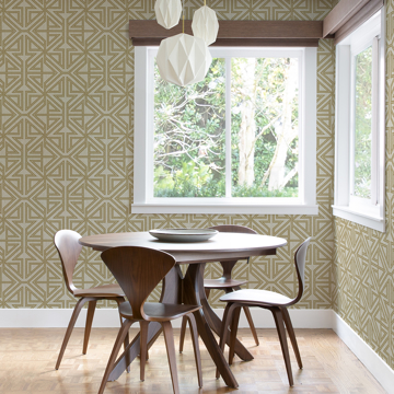 Show details for Kachel Gold Geometric Wallpaper