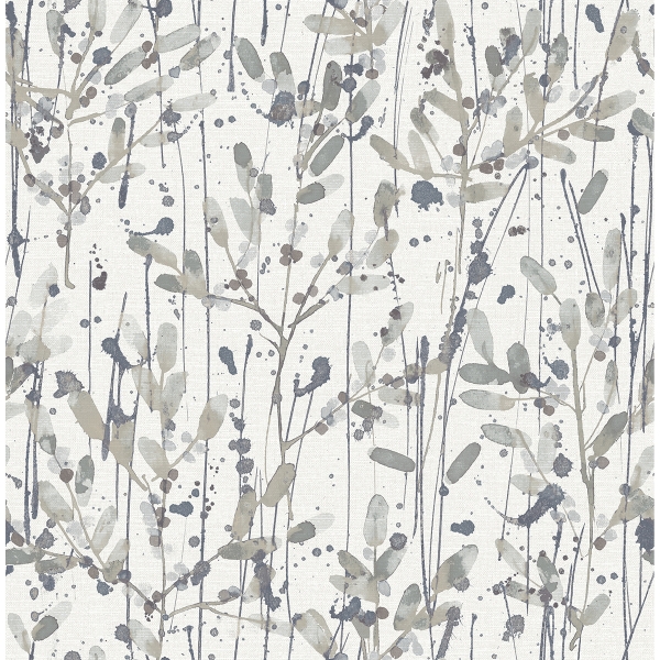 Picture of Leandra Grey Floral Trail Wallpaper