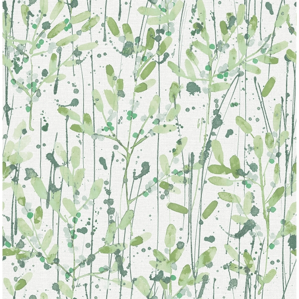 Picture of Leandra Green Floral Trail Wallpaper