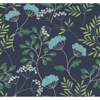 Picture of Sorrel Navy Botanical Wallpaper