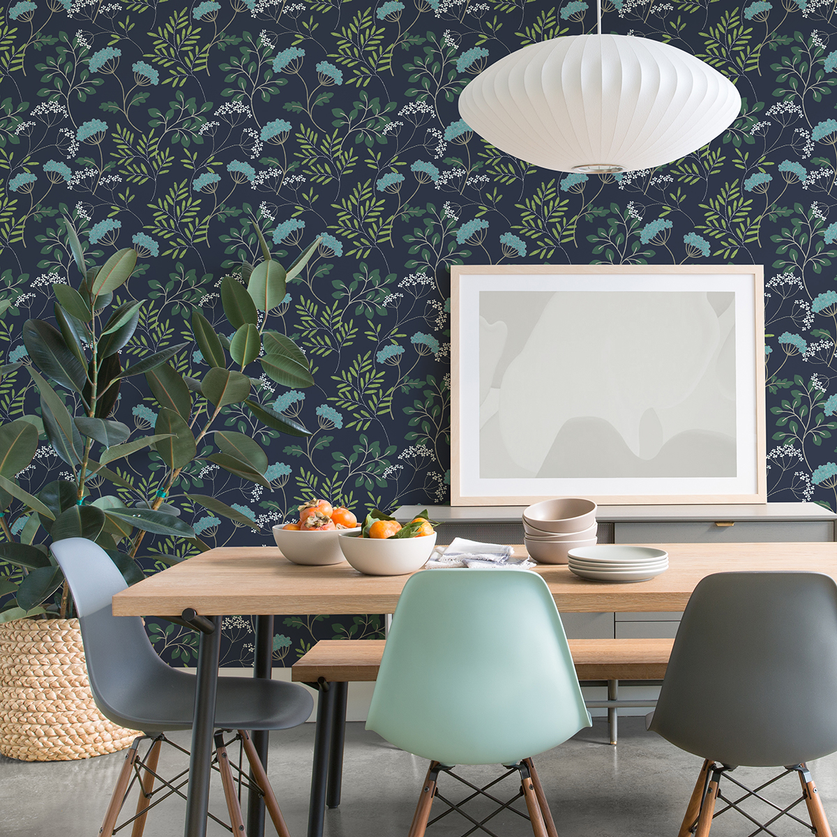 2975-87541 - Sorrel Navy Botanical Wallpaper - by A-Street Prints