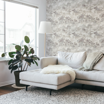 Picture of Nara Grey Toile Wallpaper