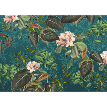 Show details for Teal Tropic Wall Mural