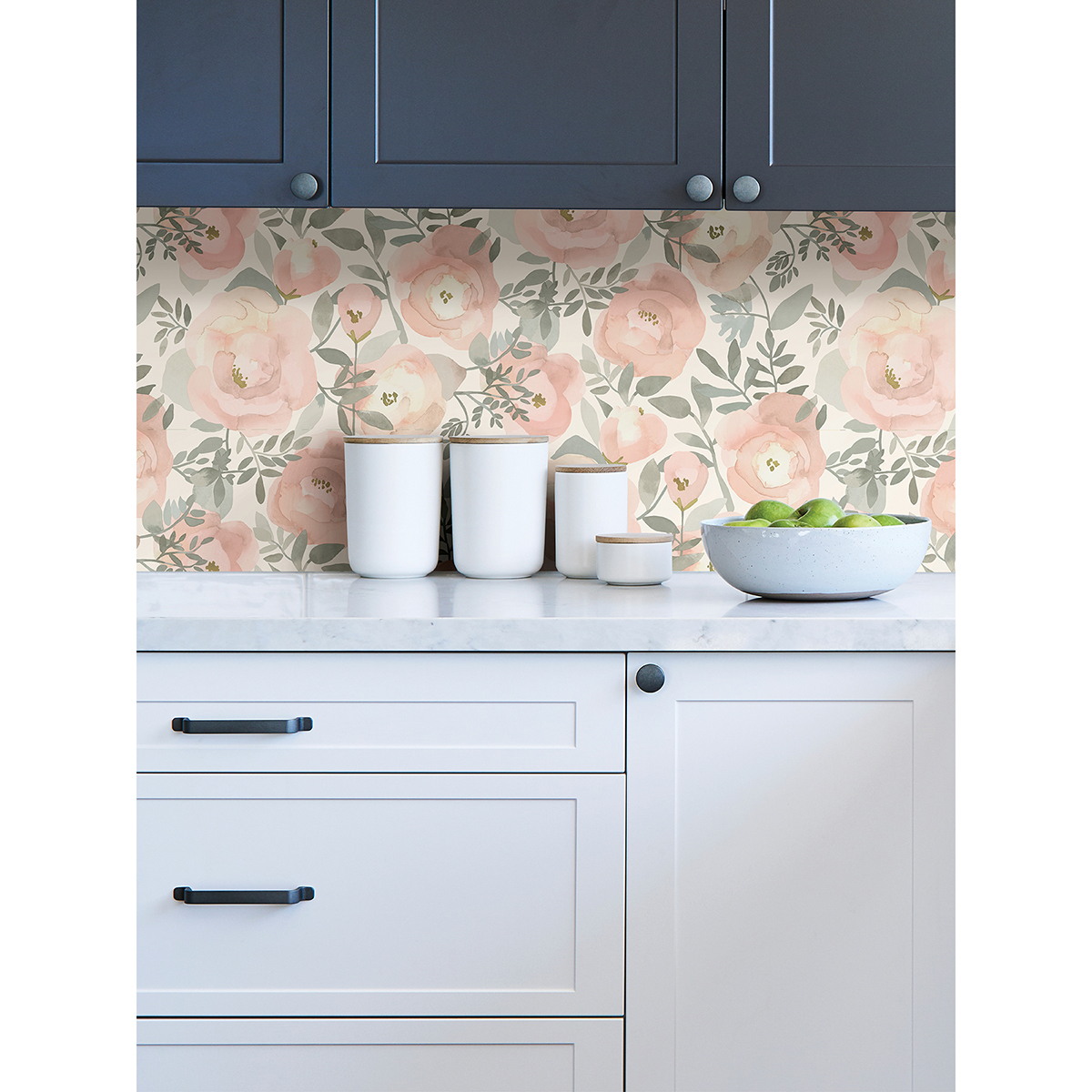 NUS3829 Rose Peachy Keen Peel and Stick Wallpaper by NuWallpaper