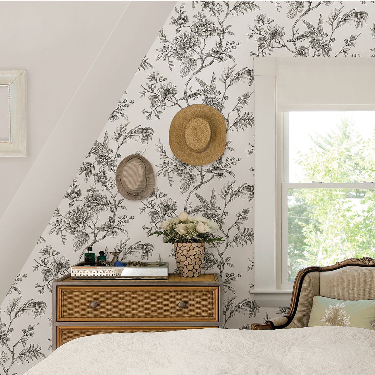 NUS3832 - Charcoal Longwood Peel and Stick Wallpaper - by NuWallpaper