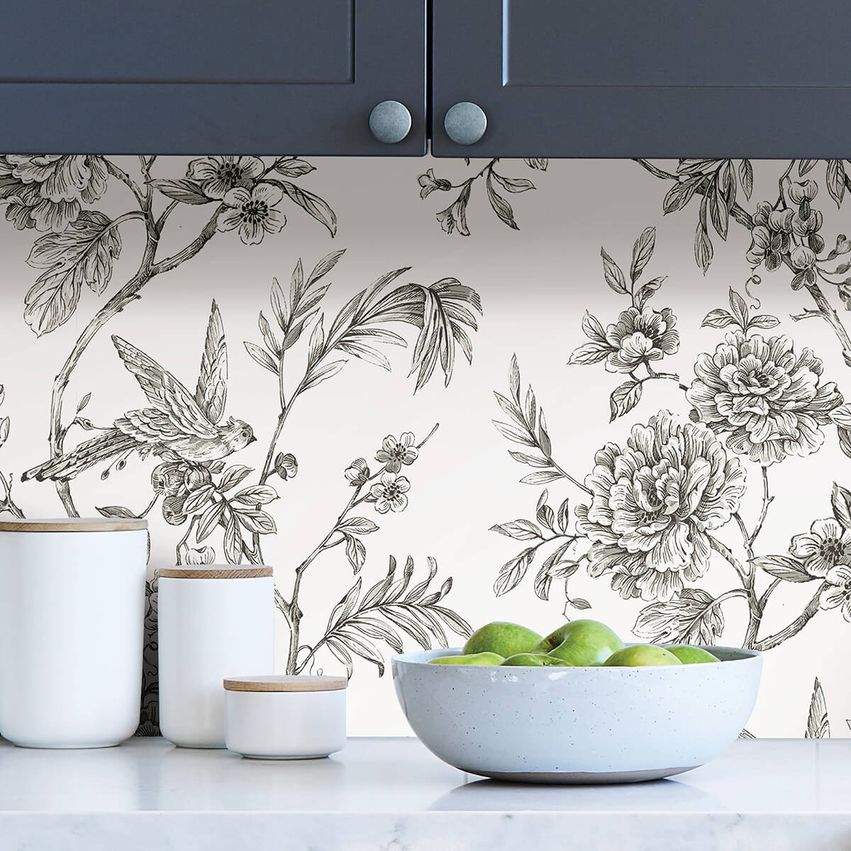 NUS3832 Charcoal Longwood Peel and Stick Wallpaper by NuWallpaper
