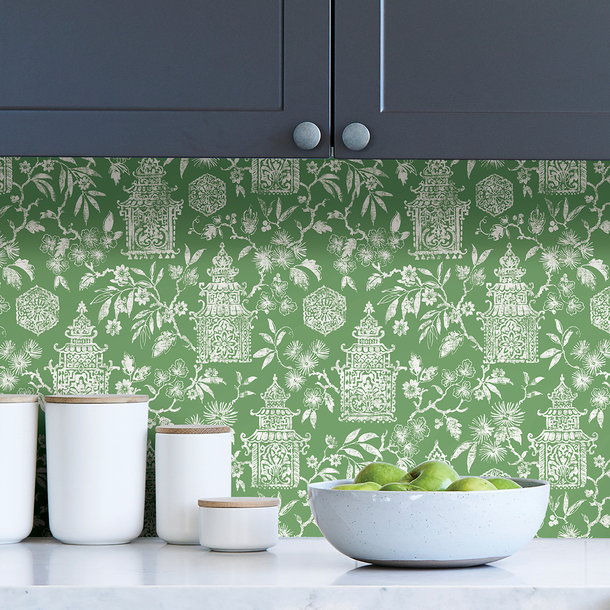 NUS4036 Green Danson Peel and Stick Wallpaper by NuWallpaper