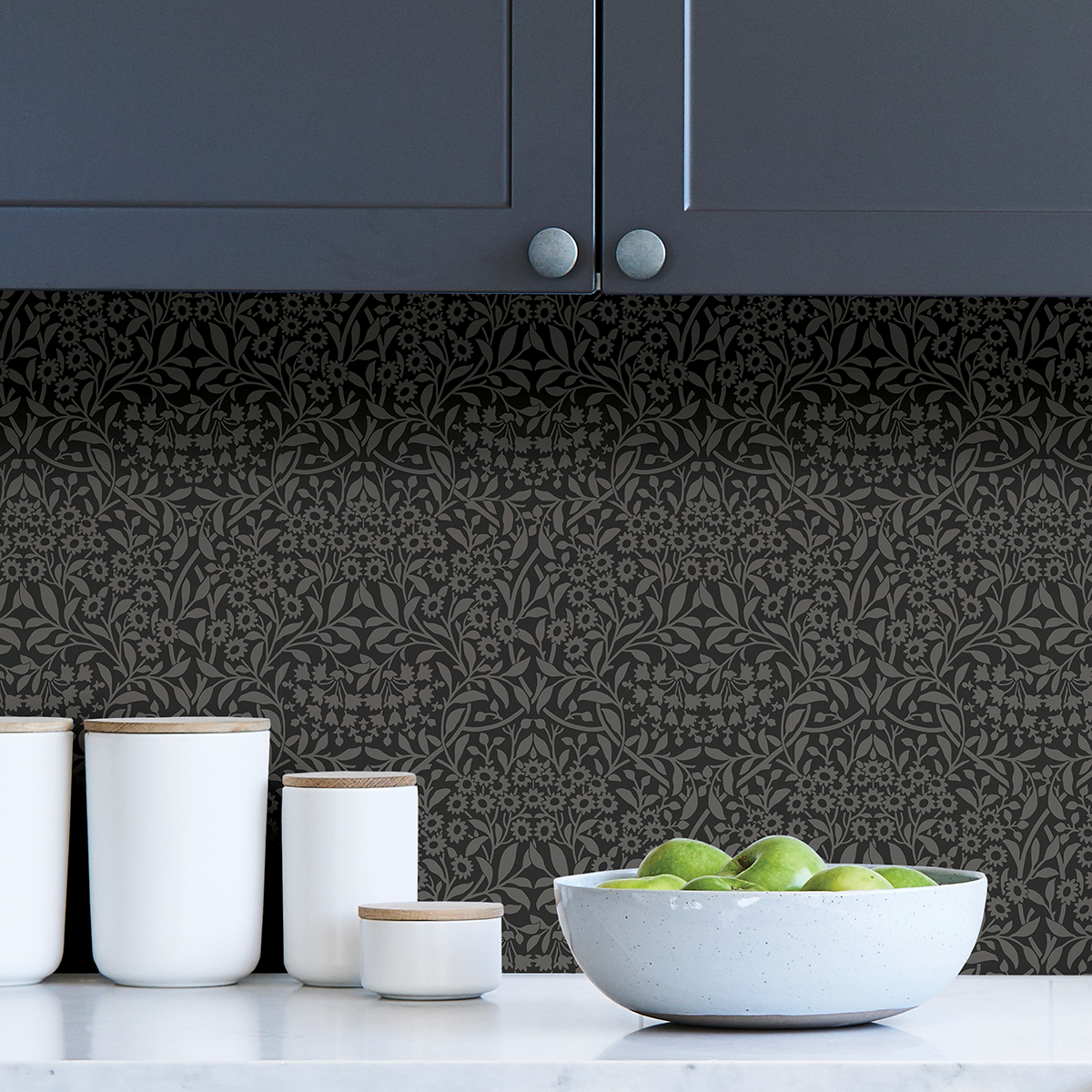 NUS4039 - Charcoal Darcy Peel and Stick Wallpaper - by NuWallpaper