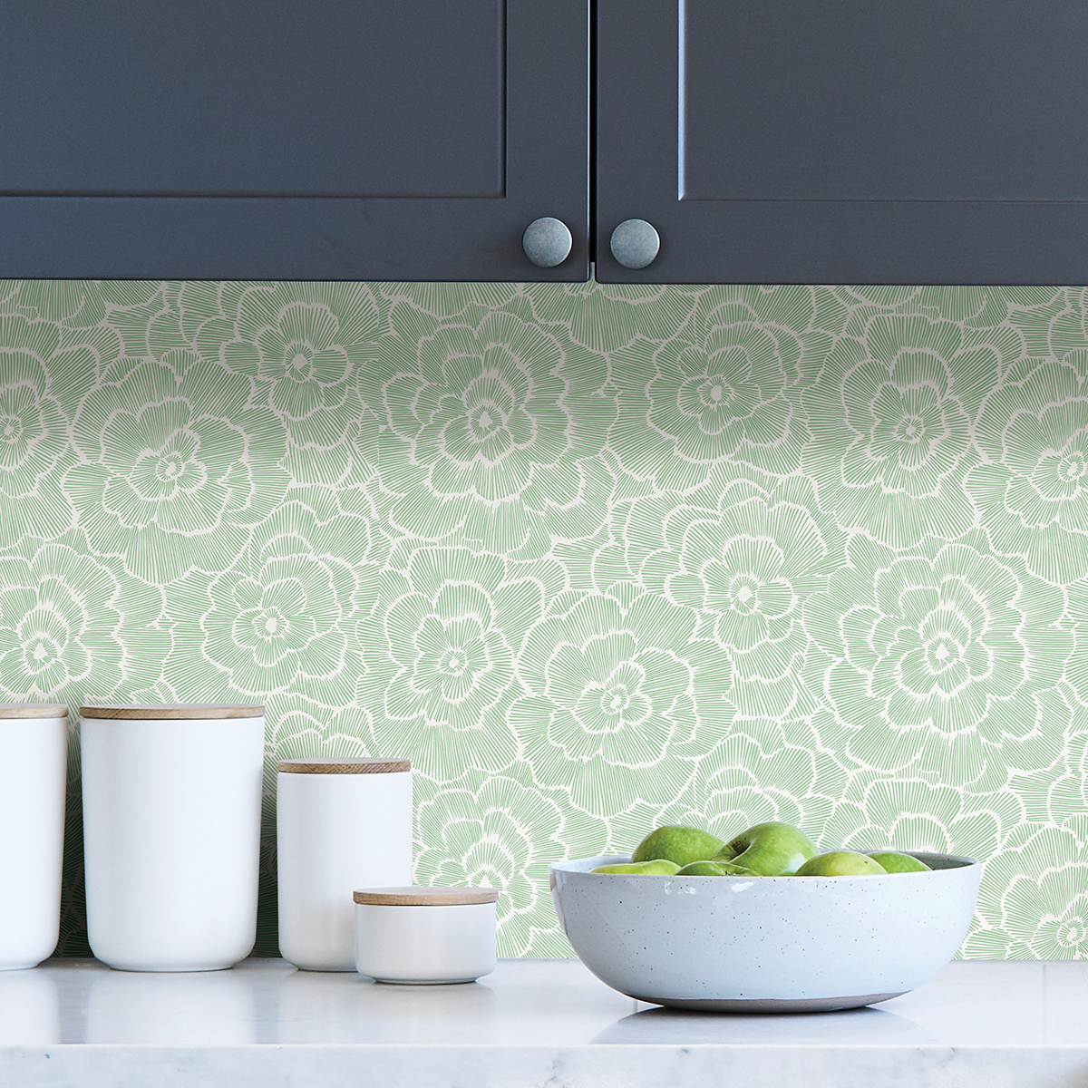 NUS4046 - Green Saraya Peel and Stick Wallpaper - by NuWallpaper