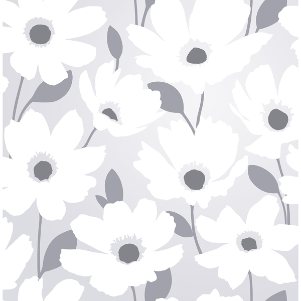 Picture of Mia Silver Floral Wallpaper