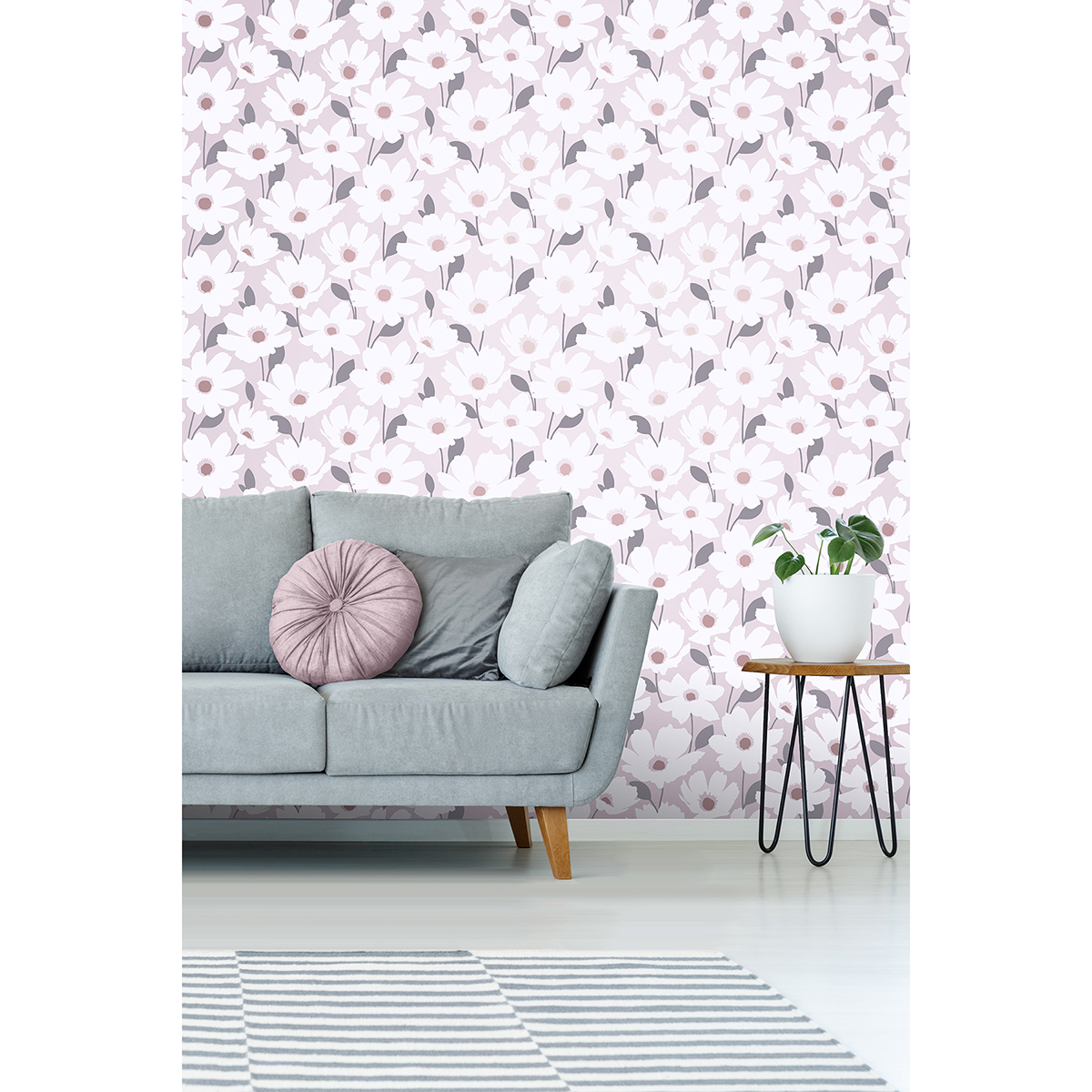 FD42574 - Mia Blush Floral Wallpaper - by Fine Décor