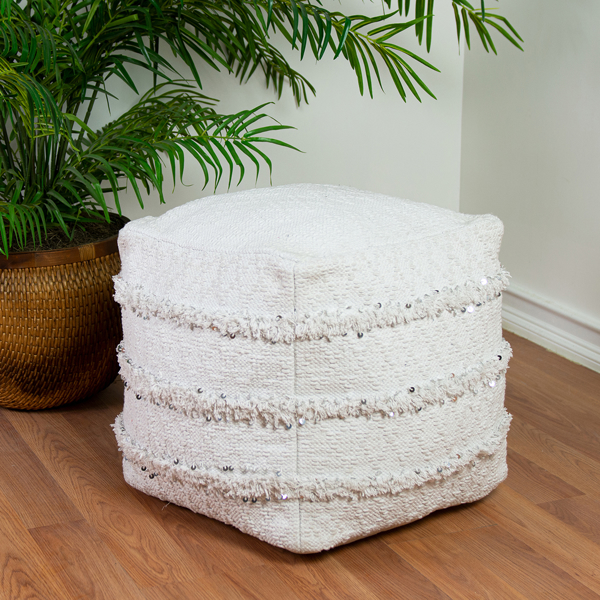 Picture of Modern White Pouf Decorative Object