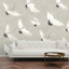 Picture of Crane You Later Dove Grey Wall Mural