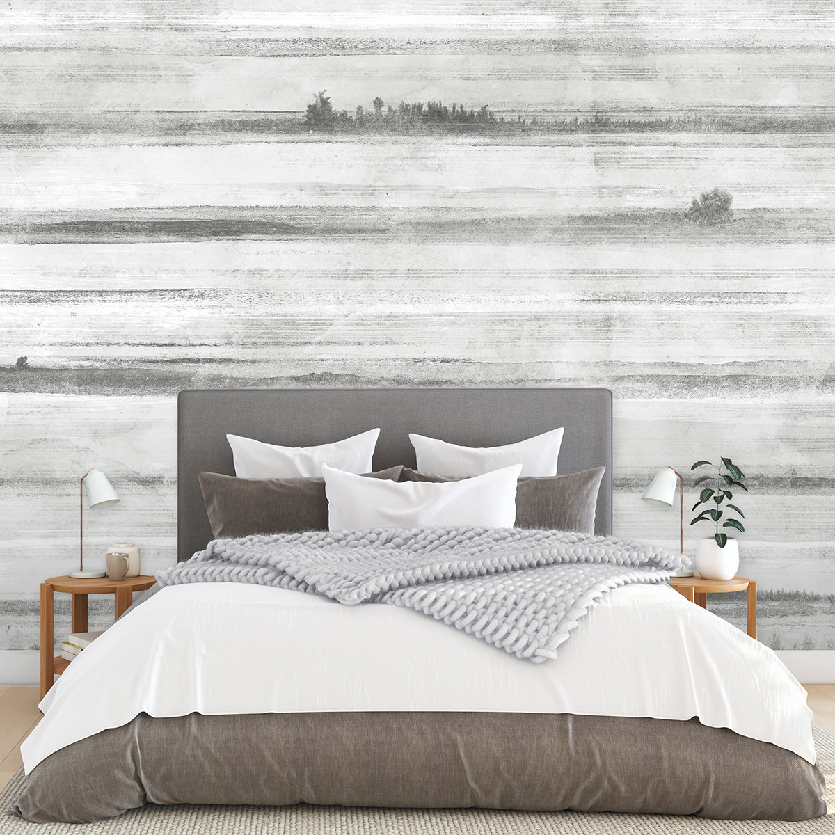 ASTM3994 Jet Set Dove Grey Wall Mural by Katie Hunt Remix Walls x A