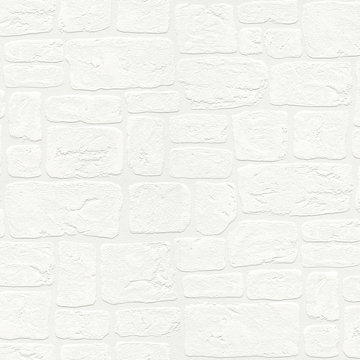 Show details for Gaffrey White Stone Paintable Wallpaper