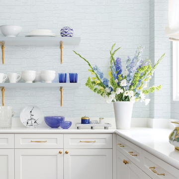 Show details for Gaffrey White Stone Paintable Wallpaper