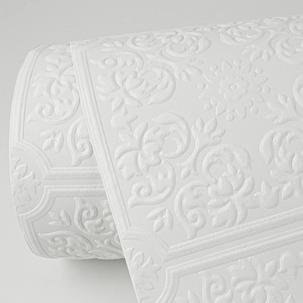 400096291 Nico White Tin Ceiling Square Paintable Wallpaper by