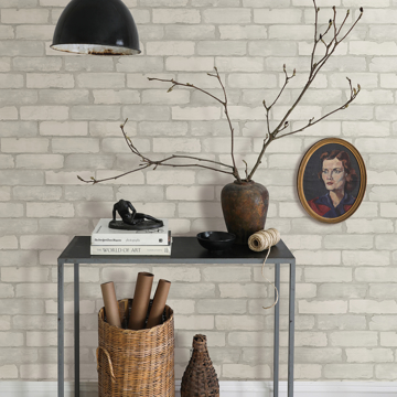 Picture of Limewashed Aged White Brick Wallpaper