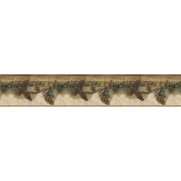 Show details for Pine Hill Chestnut Branches Border