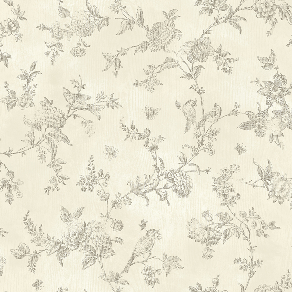 Picture of French Nightingale Brown Trail Wallpaper