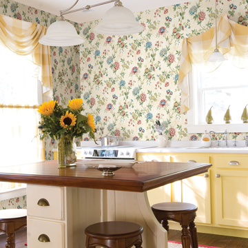 Show details for Chrysanthemum Multicolor Jacobean Wallpaper