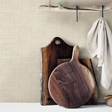 Show details for Nimmie Bone Basketweave Wallpaper