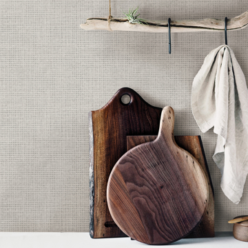 Show details for Nimmie Light Grey Basketweave Wallpaper