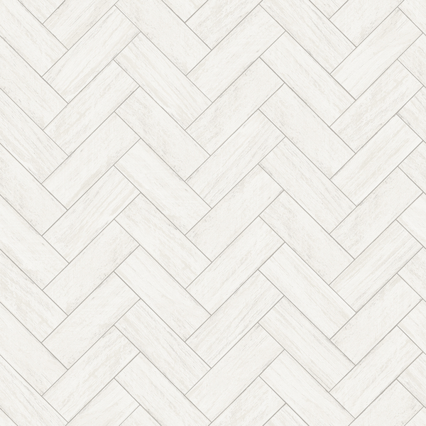Picture of Kaliko White Wood Herringbone Wallpaper