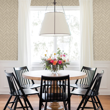 Show details for Kaliko Green Wood Herringbone Wallpaper