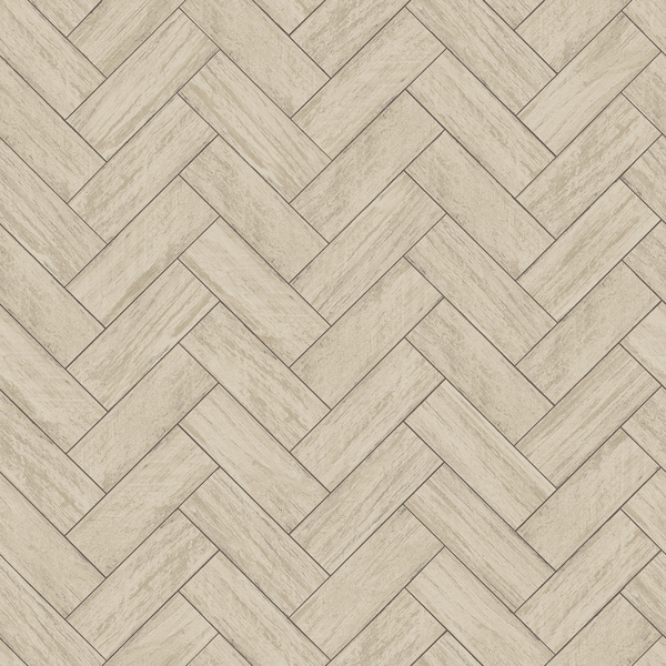 3123-10105 - Kaliko Taupe Wood Herringbone Wallpaper - by Chesapeake