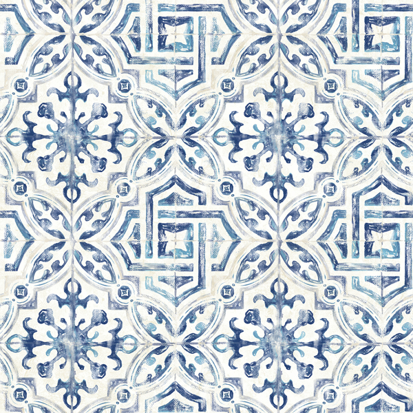 Picture of Sonoma Blue Spanish Tile Wallpaper