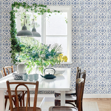 Show details for Sonoma Blue Spanish Tile Wallpaper
