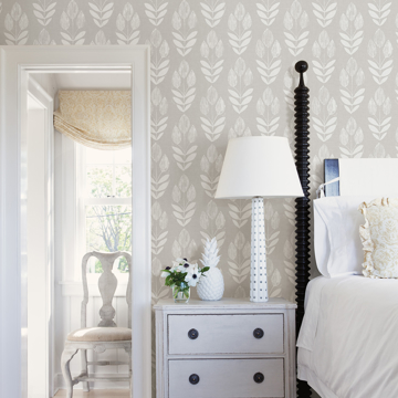 Show details for Garland Grey Block Tulip Wallpaper
