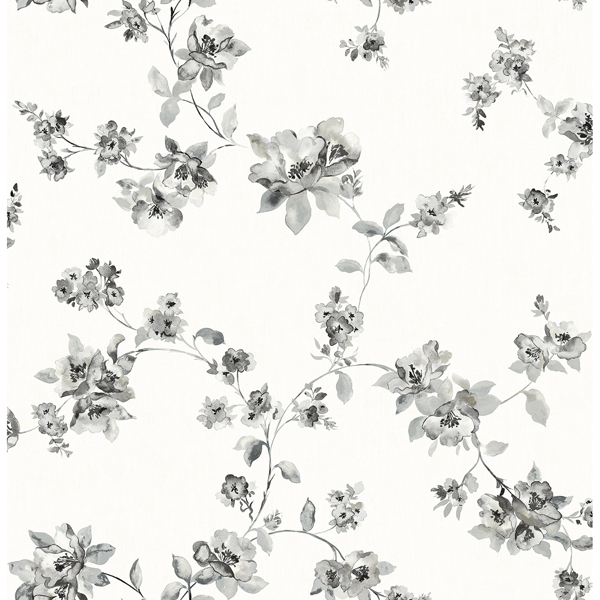 Picture of Cyrus Charcoal Festive Floral Wallpaper
